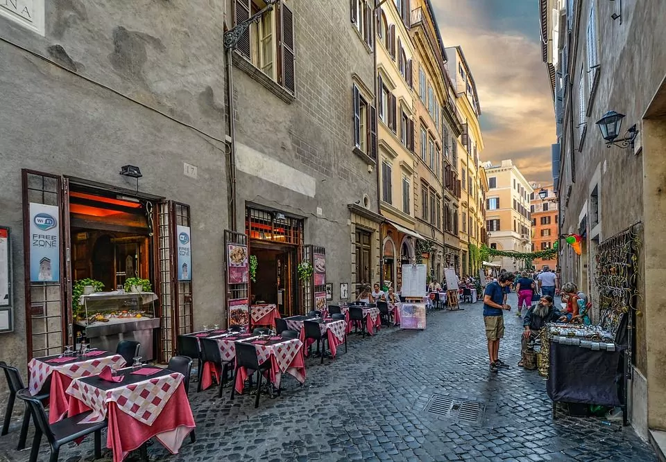 Encanto de un restaurante italiano