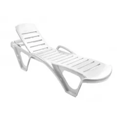 Tumbona Piscina Monoblock Blanca - Ref 5000