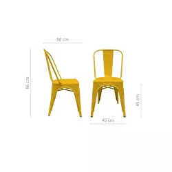 Silla TOLIX COLOR AMARILLO - Ref ST001-AM