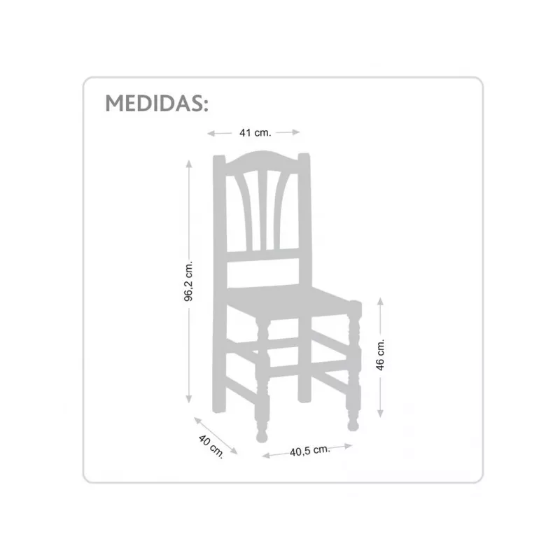 Silla BALTI asiento madera - Ref 097-T2