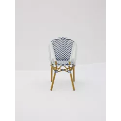 Silla hostelería PARISINA azul y blanca - Ref F-00001-AB