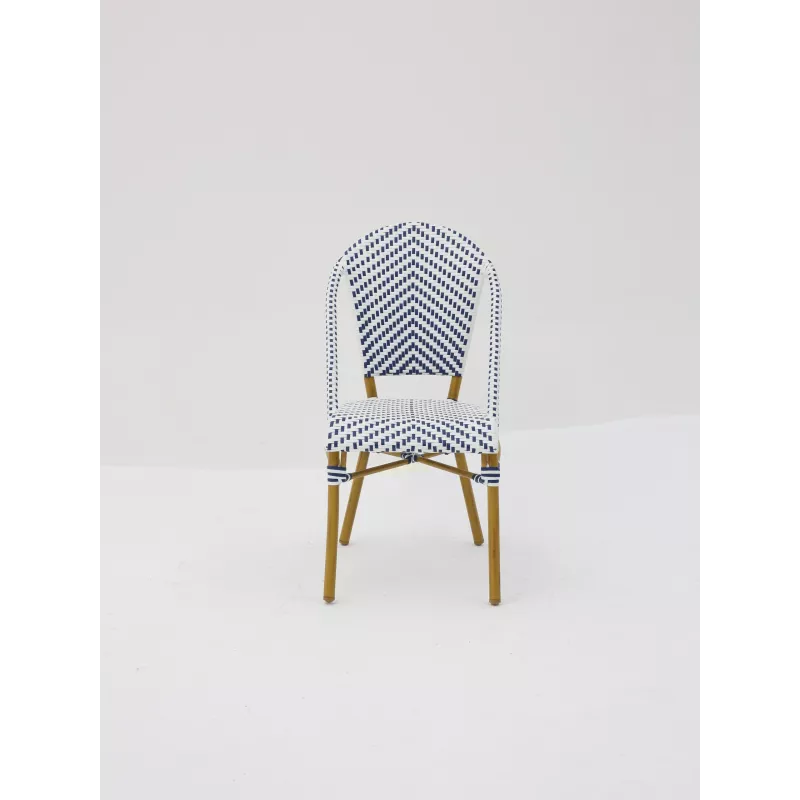 Silla hostelería PARISINA azul y blanca - Ref F-00001-AB