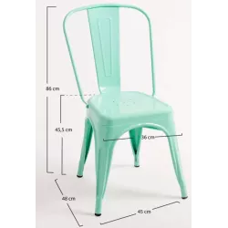 Silla TOLIX COLOR VERDE MENTA - Ref ST001-V