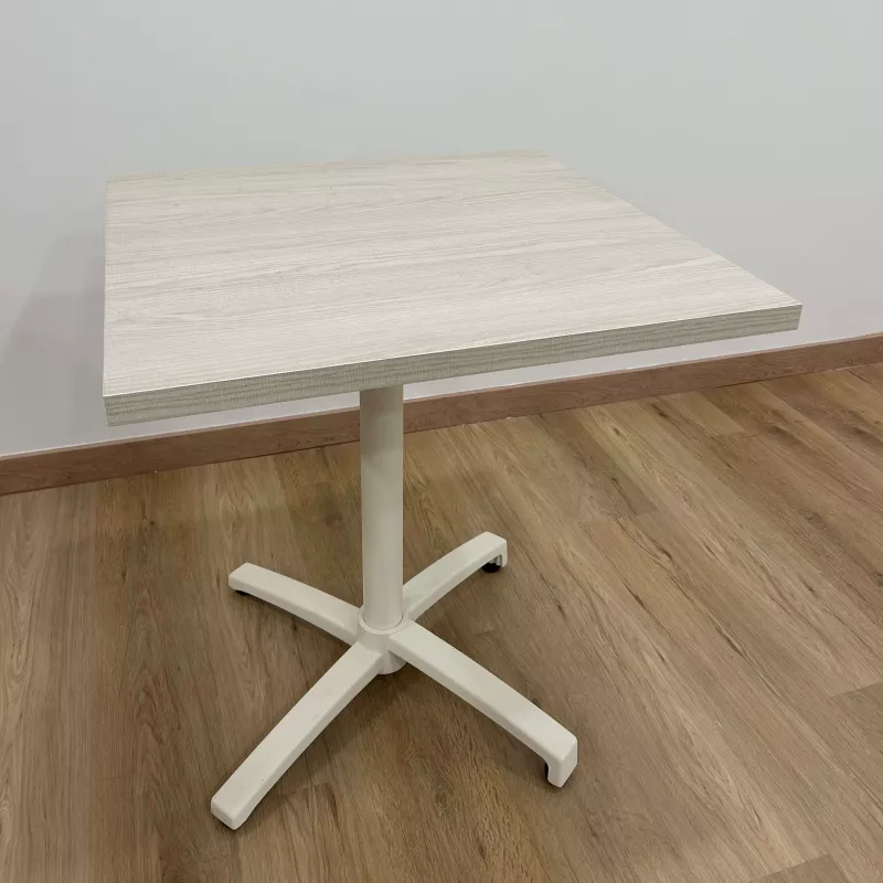 Mesa abatible CROMO INTERIOR pie blanco - Ref 335b