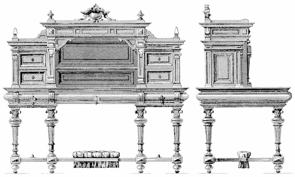 Patas talladas para muebles en estilo barroco para restauración
